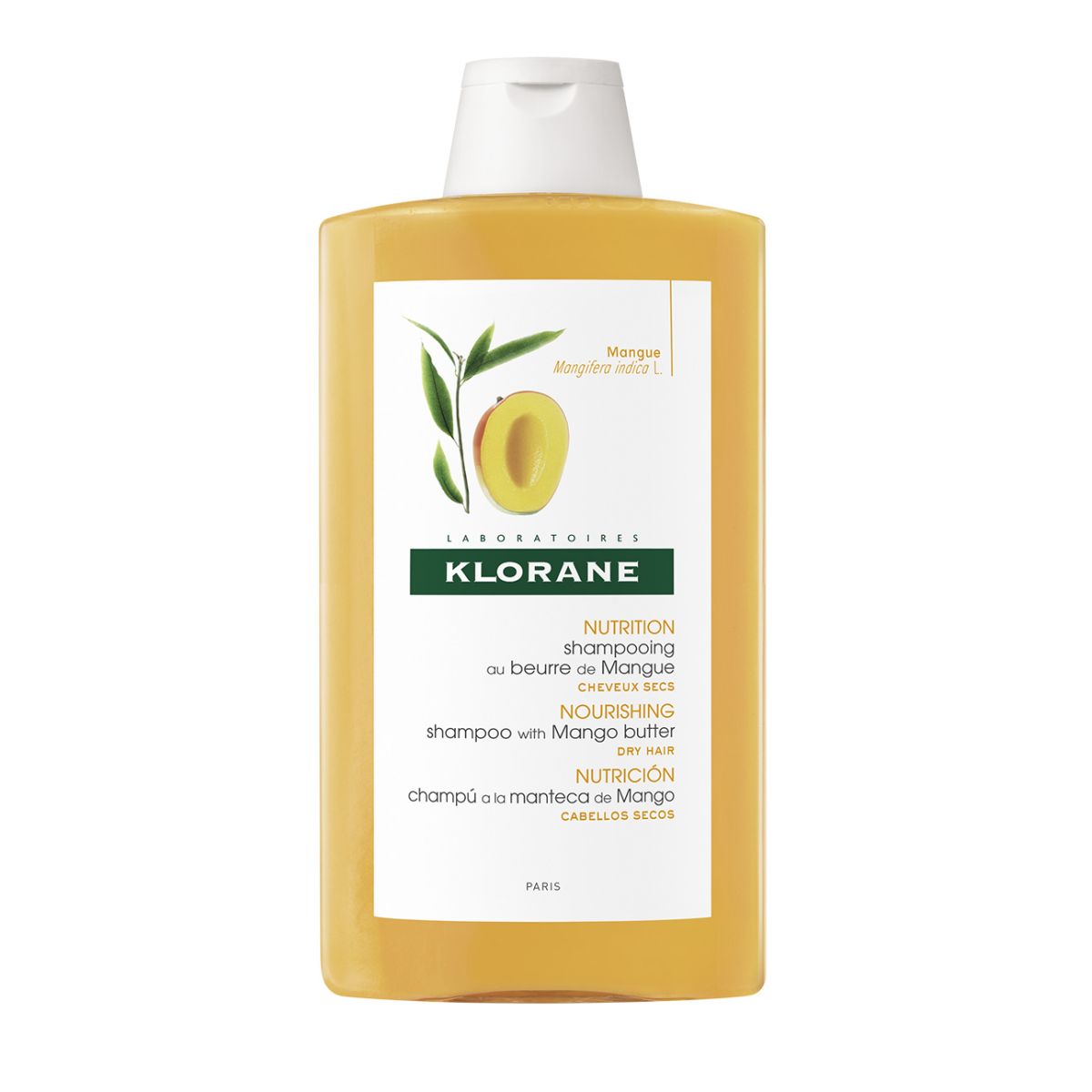 KLORANE SHAMPOON MANGO KUIVADELE JUUSTELE 400ML VANA - Product Image