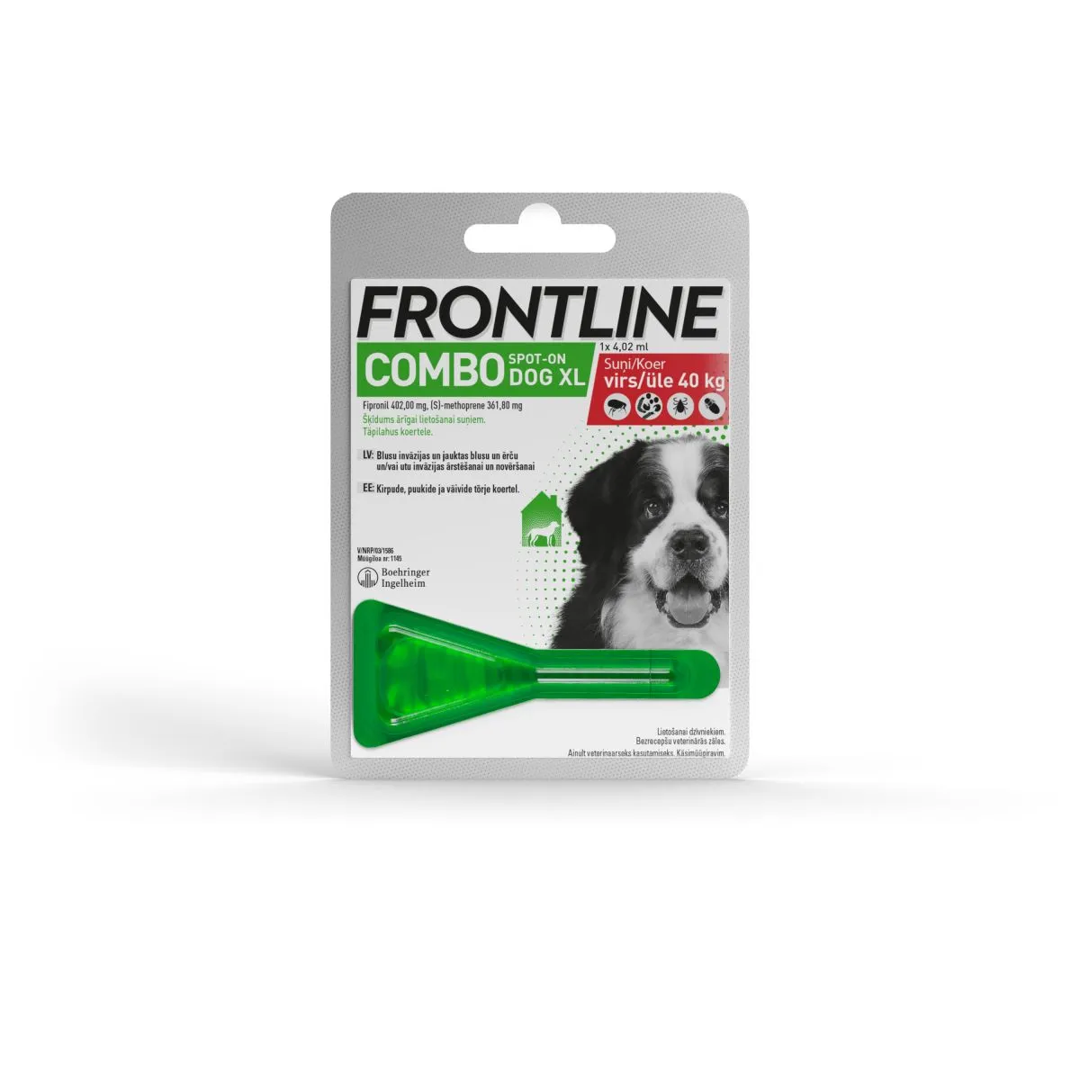 FRONTLINE COMBO DOGS TÄPILAHUS 402MG+361,8MG/4,02ML N1 (>40KG)