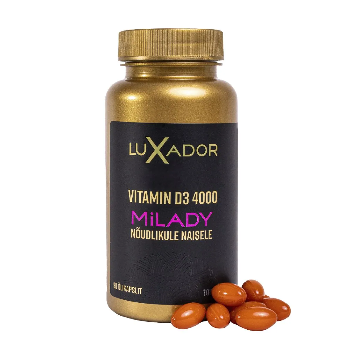 LUXADOR MILADY VITAMIIN D3 ÕLIKAPSLID 4000IU NAISTELE N90 - Product Image