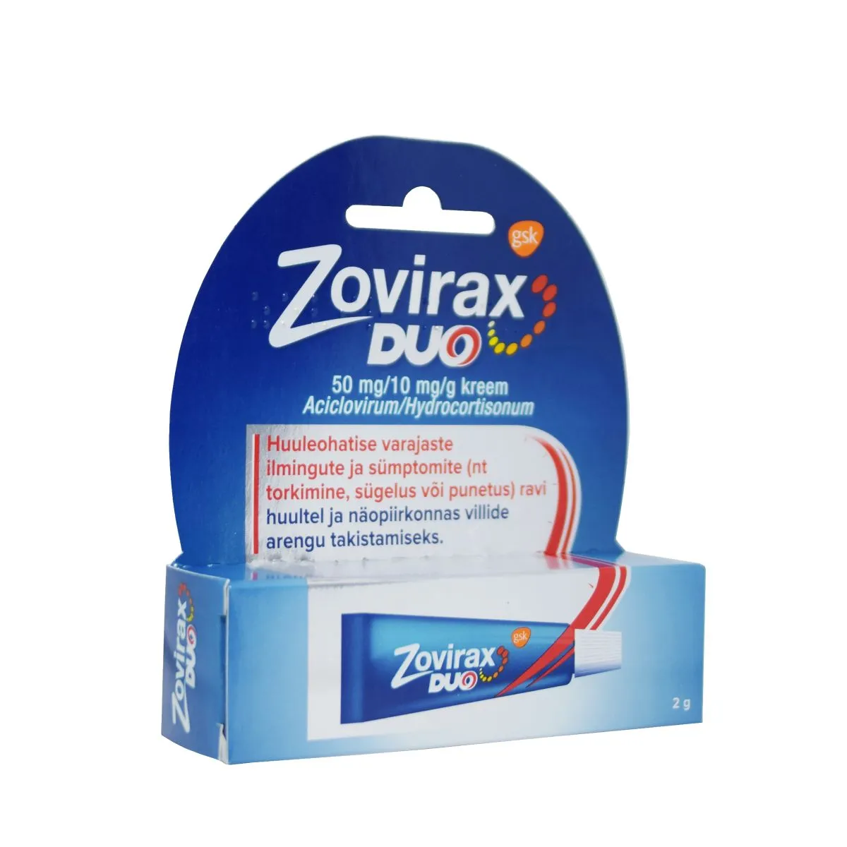 ZOVIRAX DUO KREEM 50MG+10MG/G 2G - Product Image