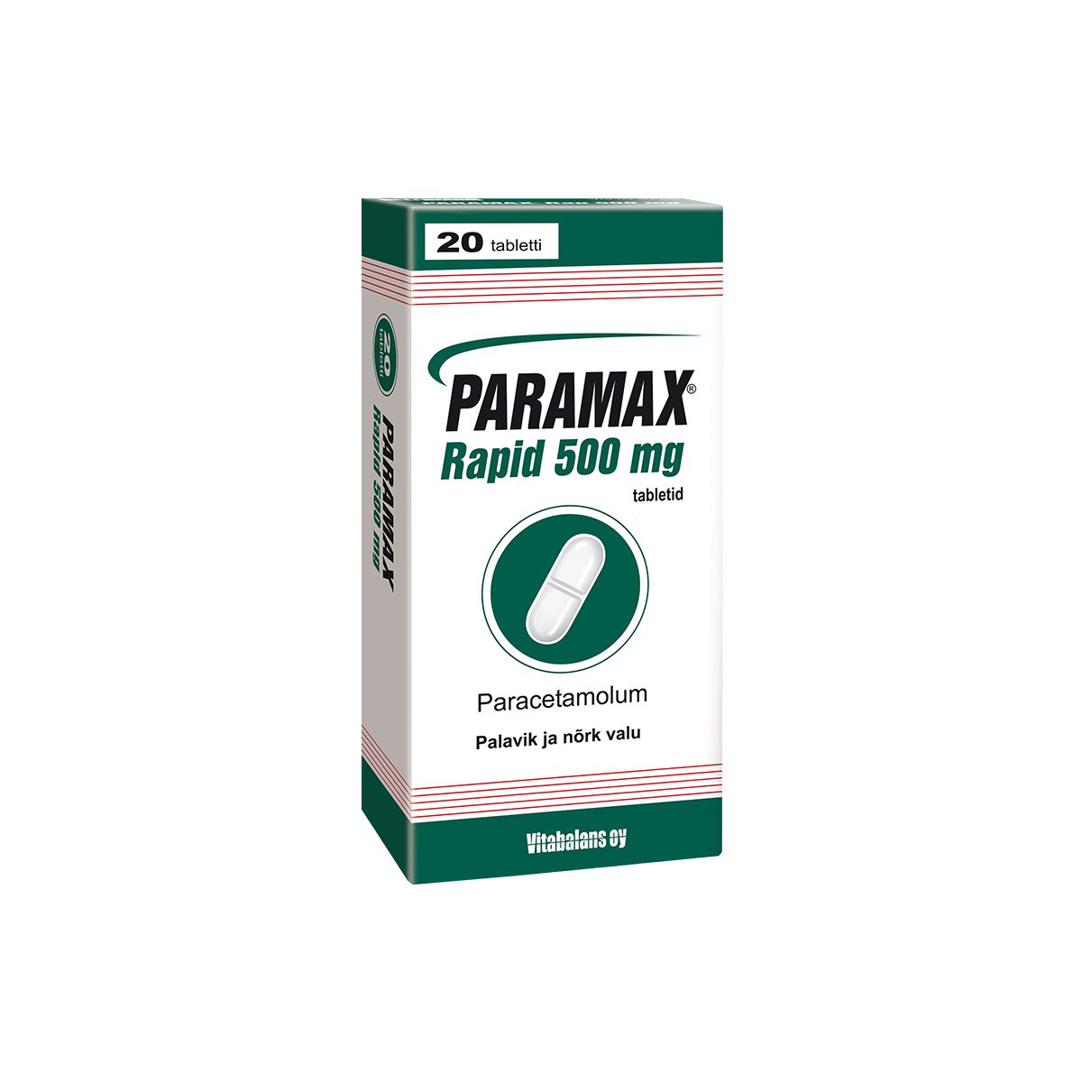 PARAMAX RAPID TBL 500MG N20 - Product Image