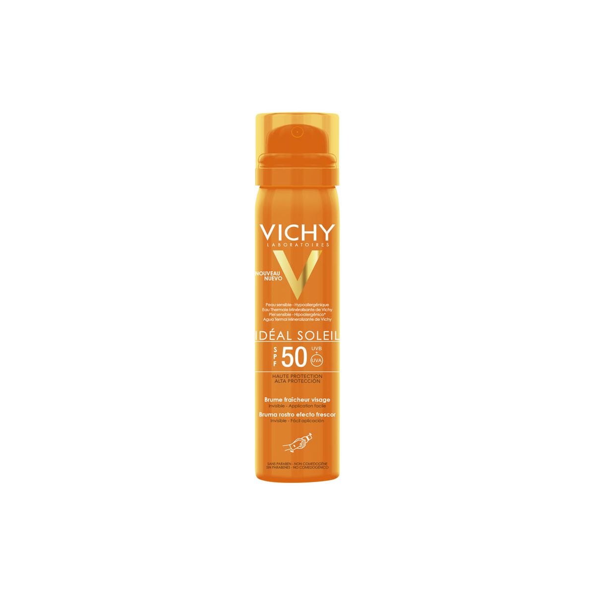 VICHY IS NIISUTAV JA VÄRSKENDAV PÄIKESEKAITSESPREI SPF50 NÄOLE 75ML - Product Image