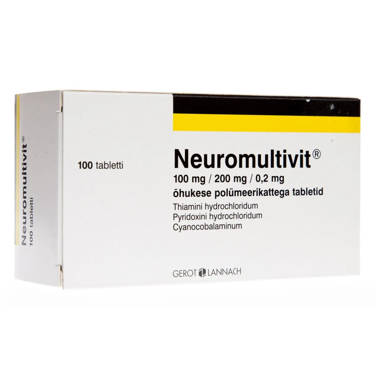 NEUROMULTIVIT TBL 100MG+200MG+0,2MG N100 - Product Image