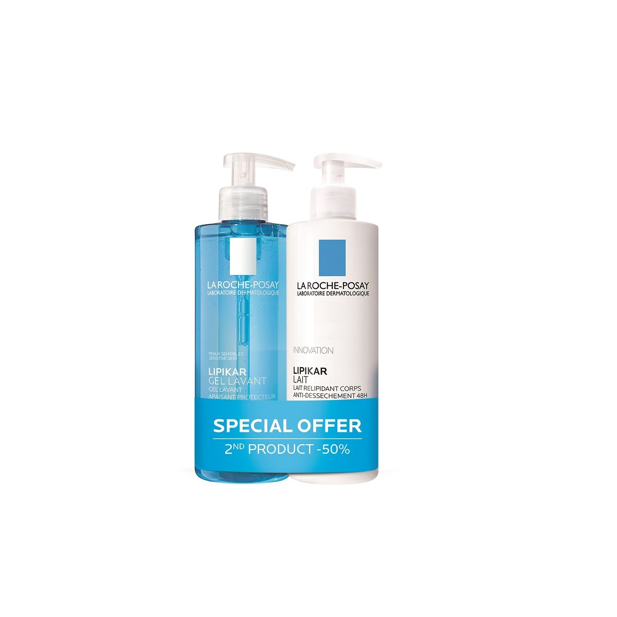 LA ROCHE-POSAY LIPIKAR DUO IHUPIIM 400ML+PESUGEEL 400ML - Product Image