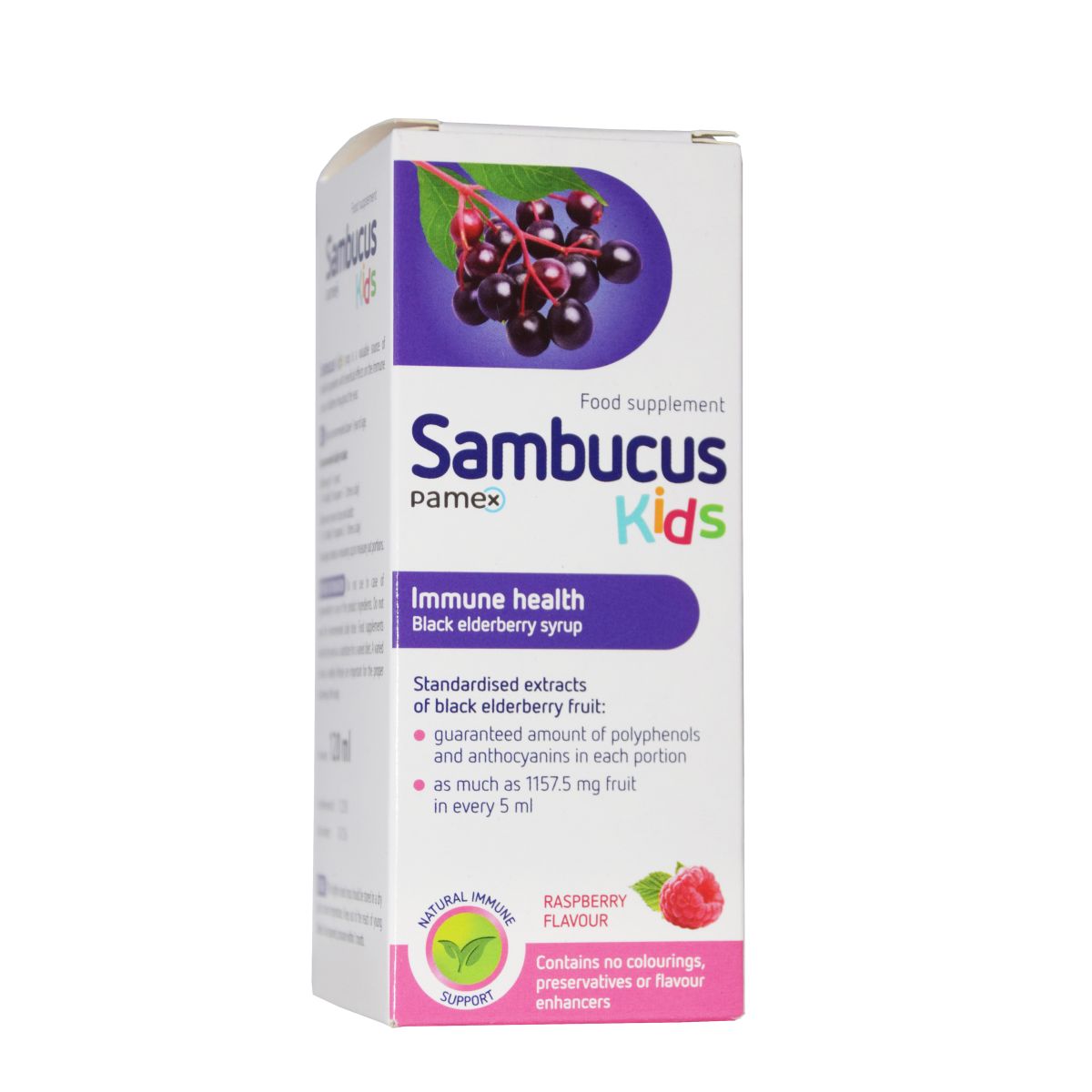 SAMBUCUS KIDS SIIRUP 120ML (UUENDATUD KOOSTIS) - Product Image