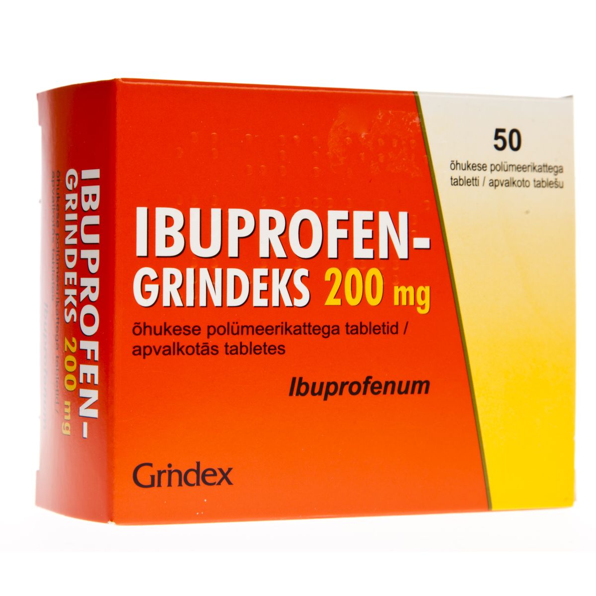 IBUPROFEN-GRINDEKS TBL 200MG N50 - Product Image