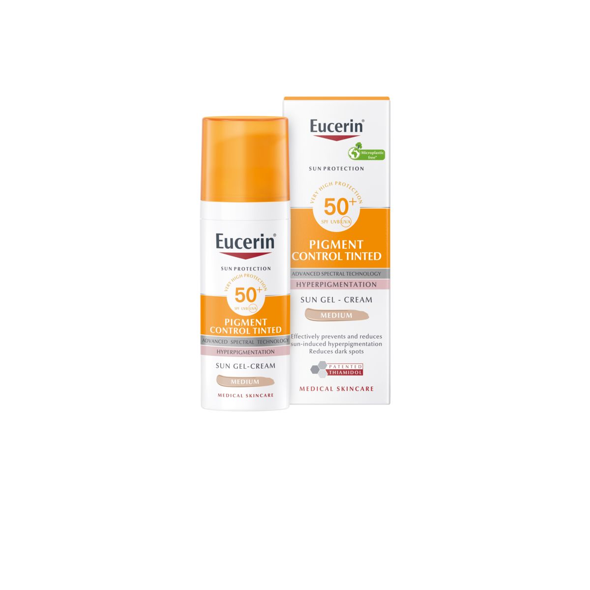 EUCERIN SUN PÄIKESEKAITSE NÄOLE PIGMENDIVASTANE TOONIV SPF50+ 50ML - Product Image