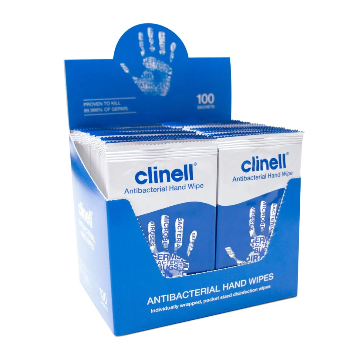 CLINELL ANTIBAKTERIAALSED PUHASTUSLAPID KÄTELE N100 - Product Image