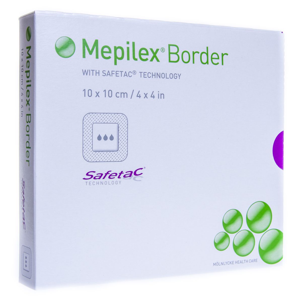 MEPILEX BORDER SILIKOONPLAASTER STER 10X10CM N5 - Product Image