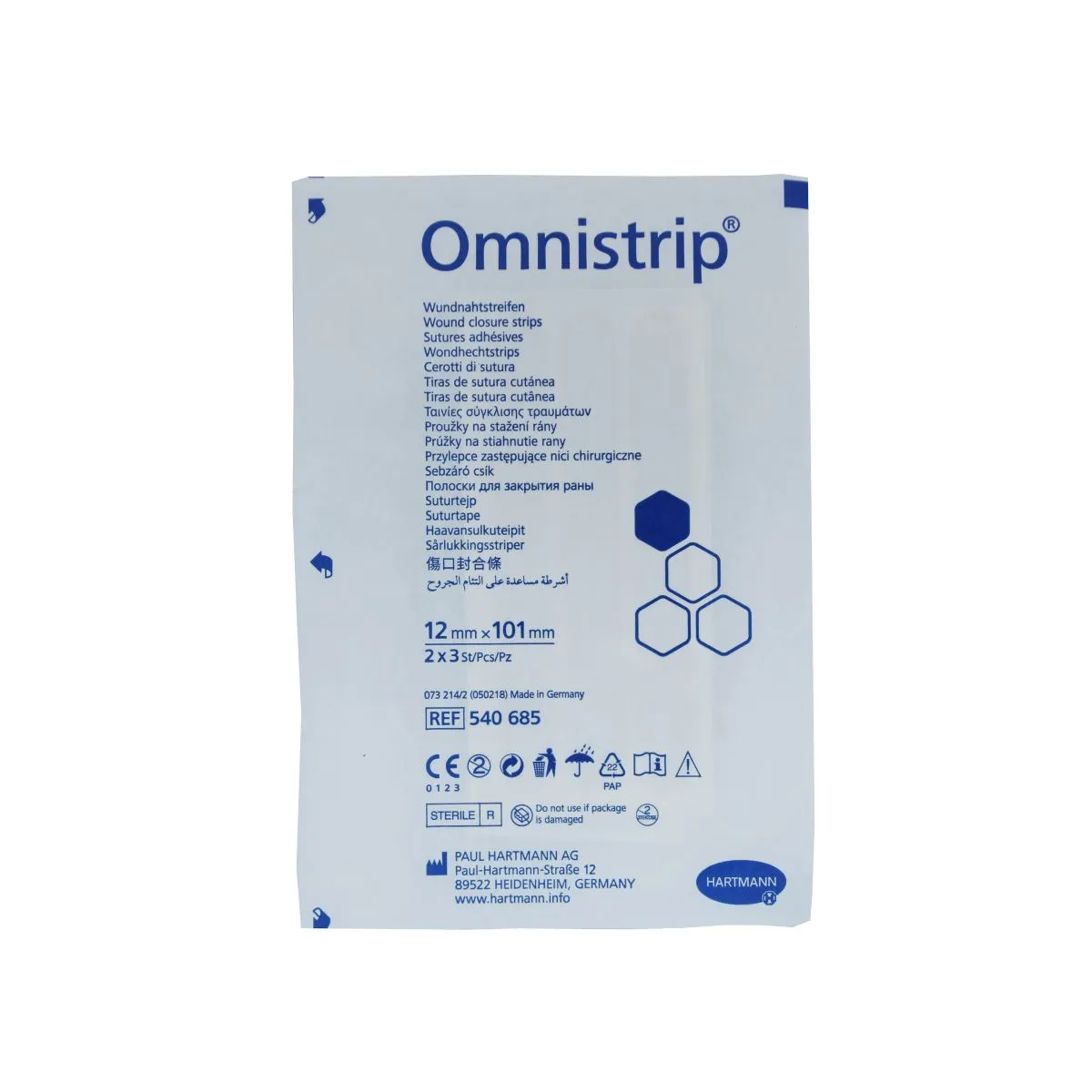 OMNISTRIP HAAVASULGEMISPLAASTER 12X101MM N2X3 - Product Image