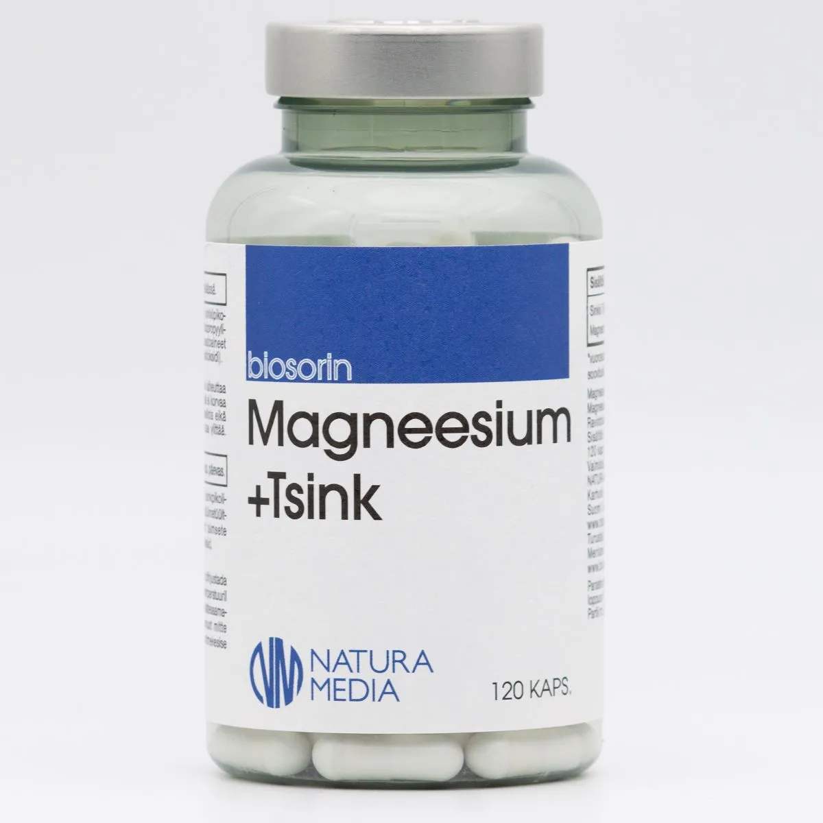 BIOSORIN MAGNEESIUM 270MG + TSINK 22MG N120 - Product Image