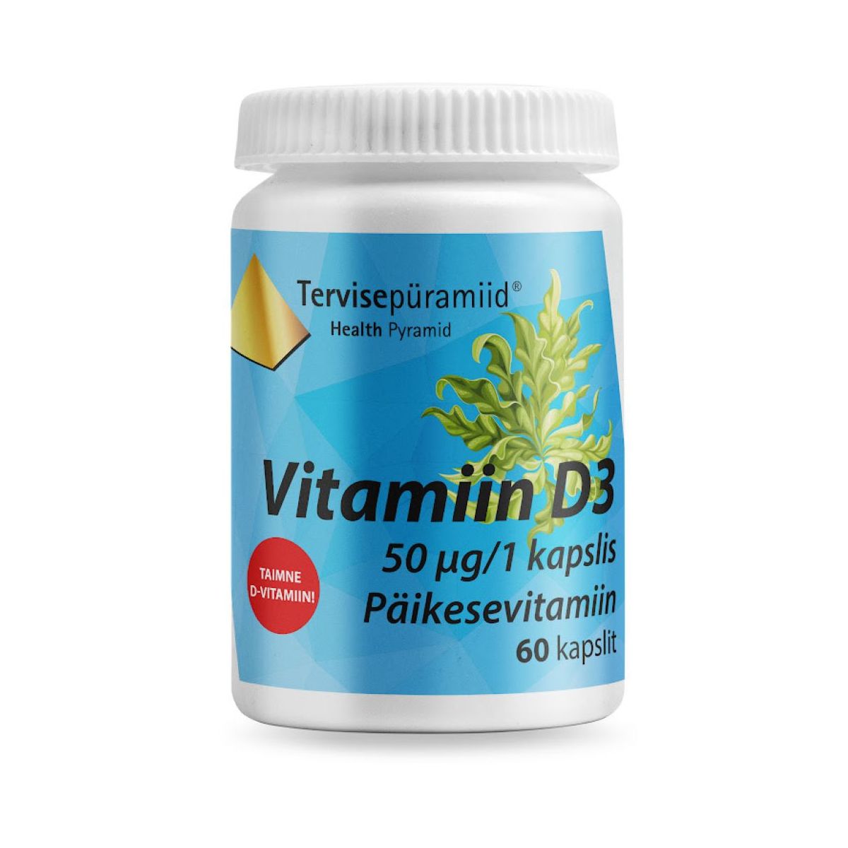 TERVISEPÜRAMIID VIT D3 KAPSLID TAIMNE 50MCG N60 - Product Image