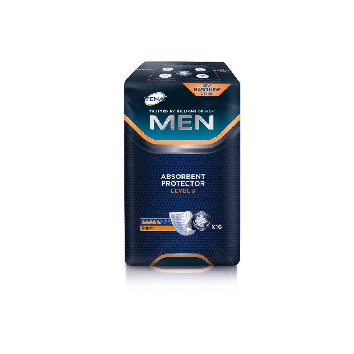 TENA FOR MEN SIDE LEVEL 3 N16 - Product Image