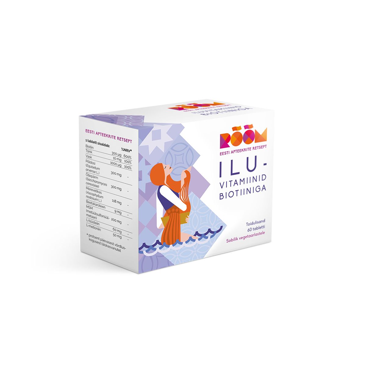 RÕÕM ILUVITAMIINID BIOTIINIGA TBL N60 VANA KOOSTIS - Product Image