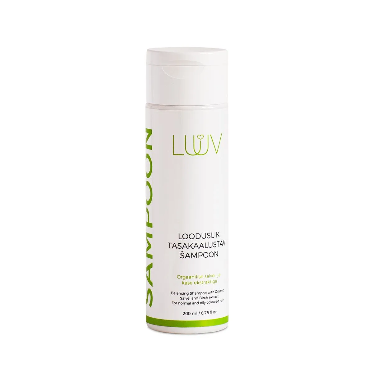 LUUV TASAKAALUSTAV SHAMPOON SALVEI- JA KASEEKSTRAKTIGA 200ML - Product Image