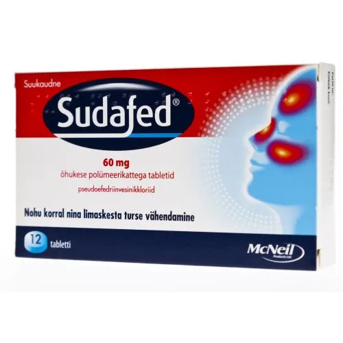 SUDAFED TBL 60MG N12