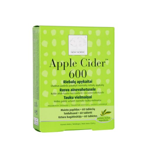 NEW NORDIC APPLE CIDER TBL 600MG N60