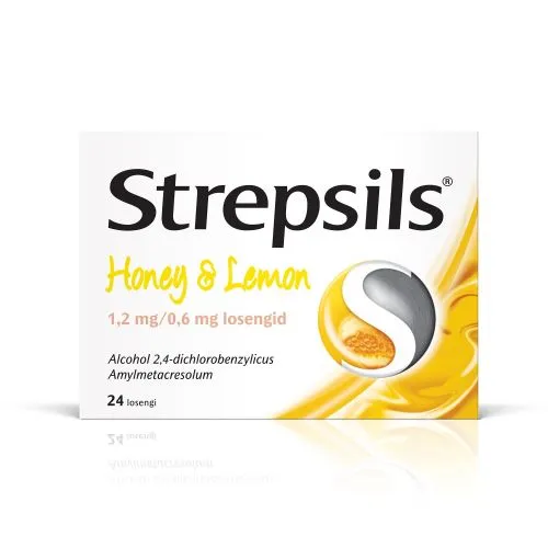 STREPSILS HONEY& LEMON LOSENG 0,6MG+1,2MG N24