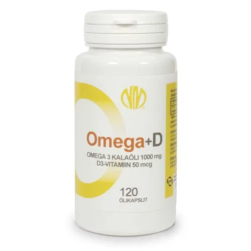 OMEGA-3 1000MG+ VITAMIIN D3 50MCG KAPSLID N120