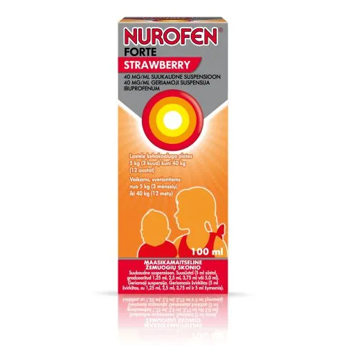 NUROFEN FORTE STRAWBERRY SUUKAUDNE SUSP 40MG/ML 100ML