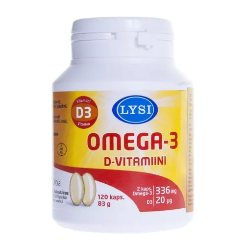 LYSI OMEGA-3+VITAMIIN D3 KAPSLID N120