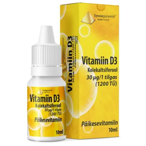 TERVISEPÜRAMIID VIT. D3 TILGAD 30MCG/TILGAS 10ML