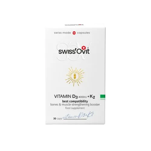 SWISSOVIT VITAMIIN D3 KAPSLID 4000IU+K2 N30