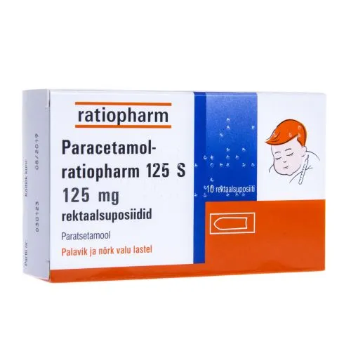 PARACETAMOL- RTP 125 S REKTAALSUPOSIIT 125MG N10