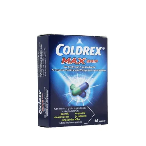 COLDREX MAXGRIP KÕVAKAPSEL  500MG+100MG+6,1MG N16