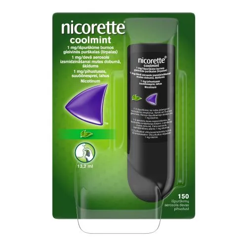 NICORETTE COOLMINT SUUÕÕNESPREI 1MG 150 PIHUSTUST N1