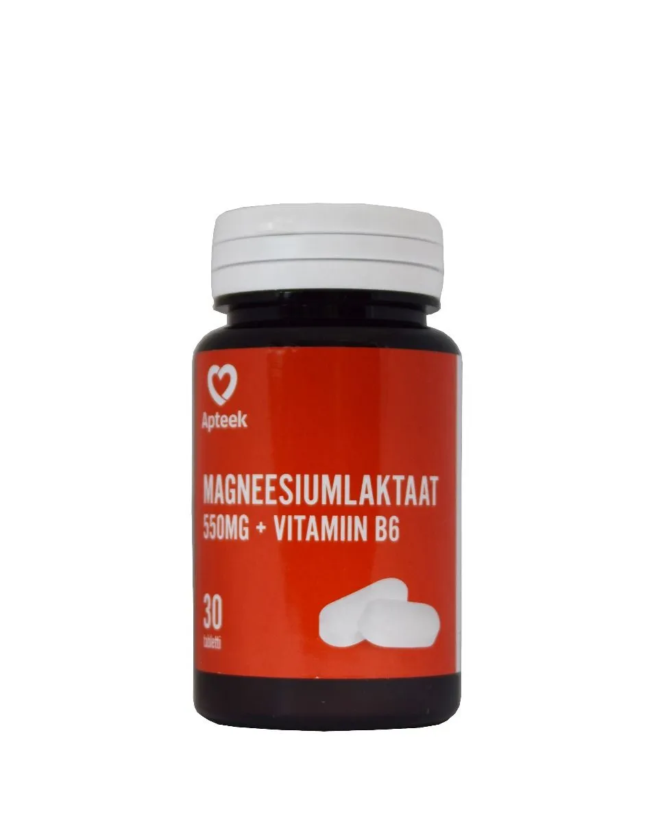 SA MAGNEESIUMLAKTAAT 550MG+VITAMIIN B6 TBL N30 - Product Image 2