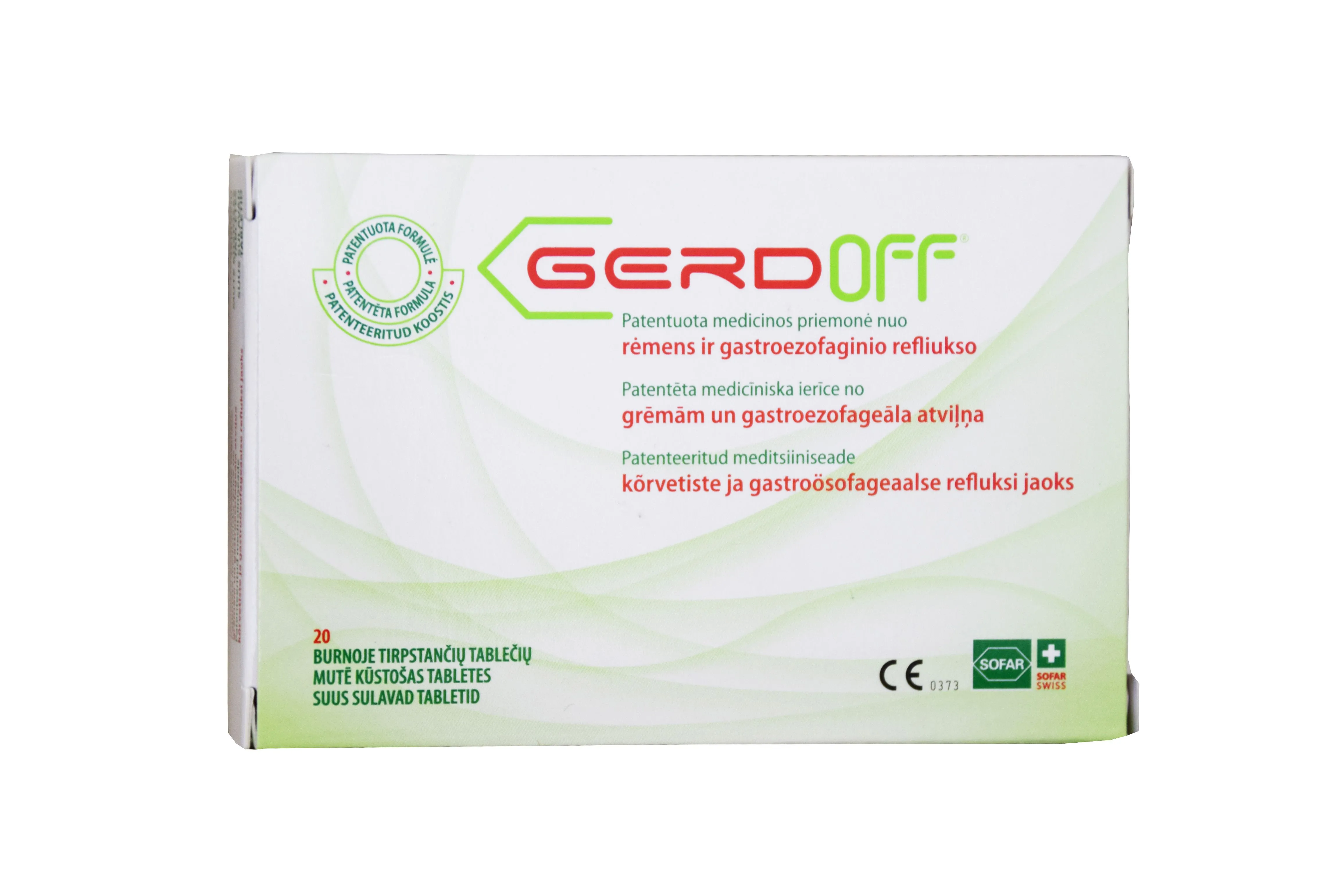 GERDOFF REFLUKSIVASTASED SUUS SULAVAD TABLETID N20 - Product Image 2