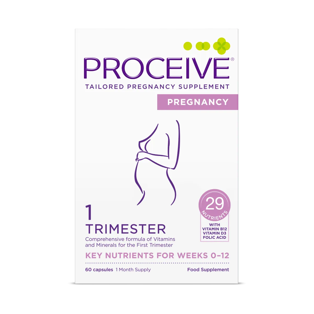 PROCEIVE PREGNANCY TRIMESTER 1 KAPSLID N60 - Product Image 2